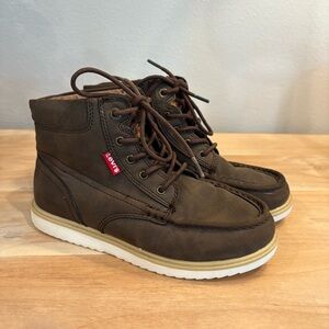 Levi's Boys 3 Brown Little Kids Dean Ankle Outdoor Lace up Bootie Camping Shoes
